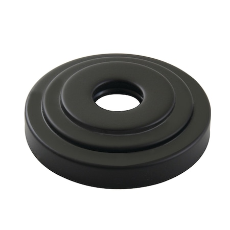 Kingston Brass 3Inch OD Decorative Escutcheon Flange 34 Inch ID, Matte Black FLMODERN0